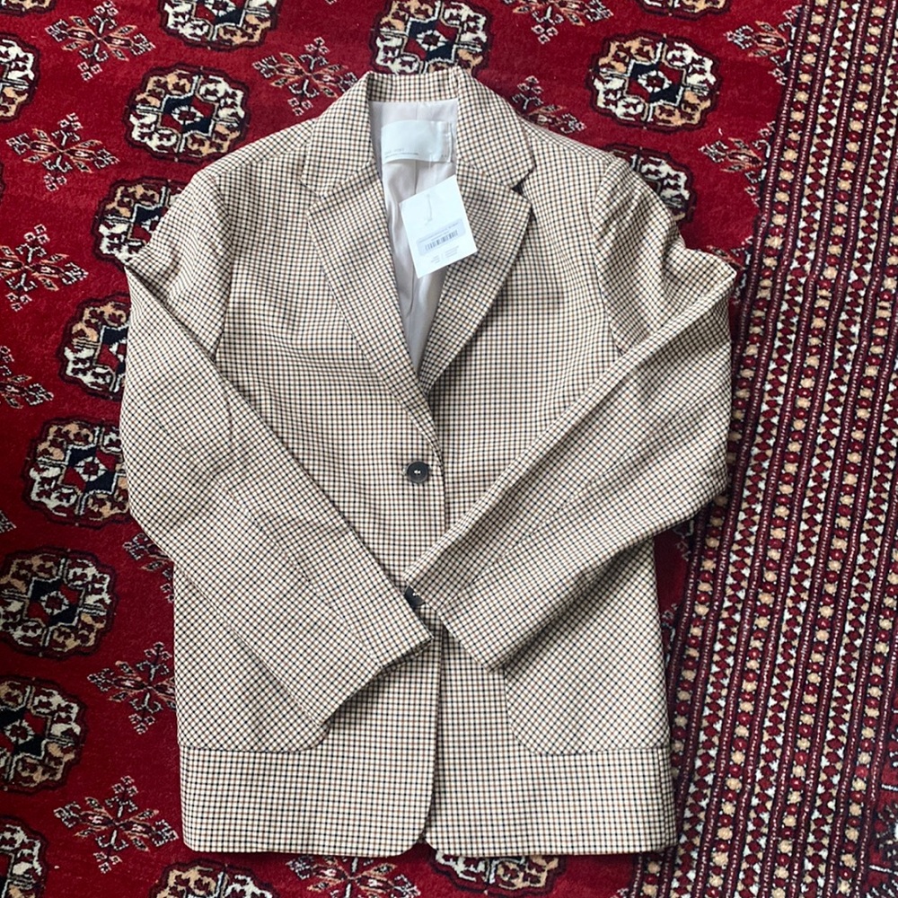 NWT Oak + Fort Plaid Blazer - XS